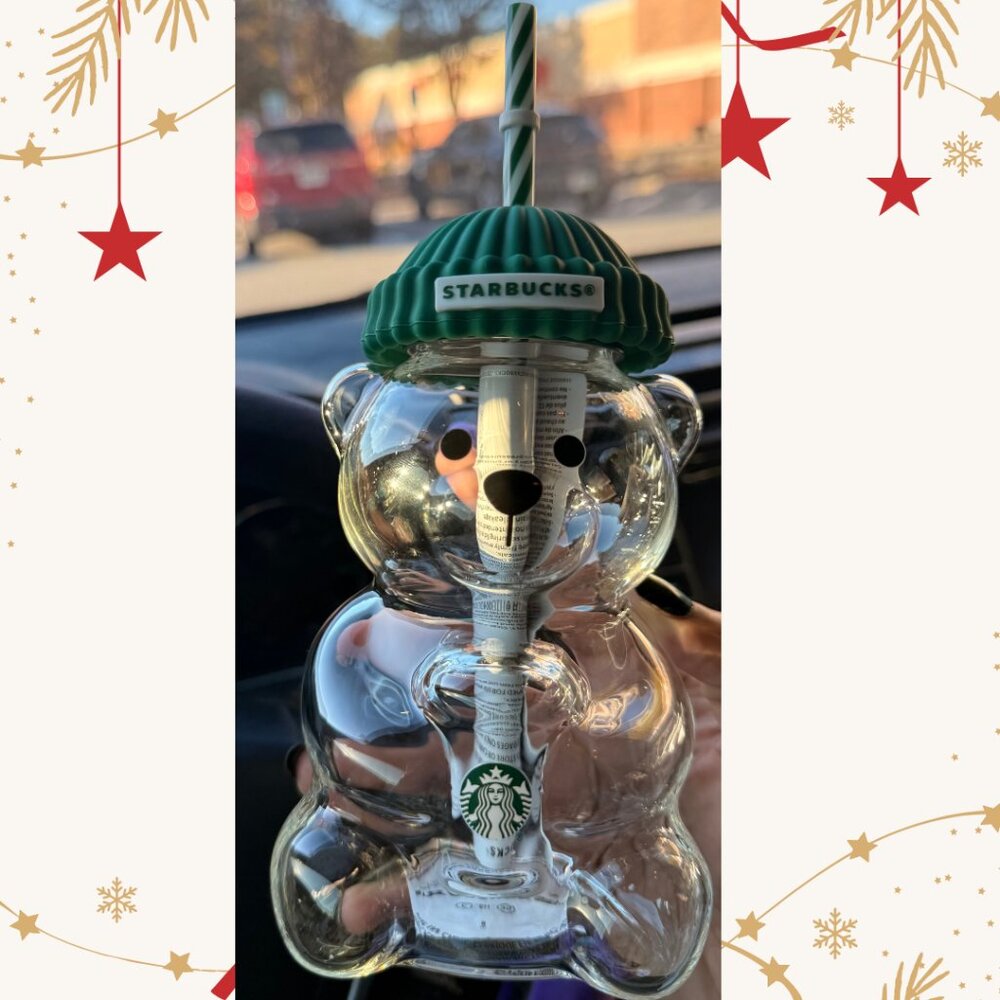 Limited Edition Starbucks Holiday 2025 Bearista BEAR Glass Cup